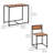 Amayah Industrial Dining Table Set for 2, Small Kitchen Table and Chairs-31522866-31522867