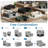 Chenille U-Shaped 4-Seat Storage Sofa King Pull Out Bed Sleeper Livingroom Modular Sectional Sofa Apartment Couch-548662816