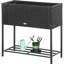 Raised Flower Bed, Style, For Gardening Enthusiasts, Black, With Tool Storage Option Holder Allure, Various Plant Habitats, Provided