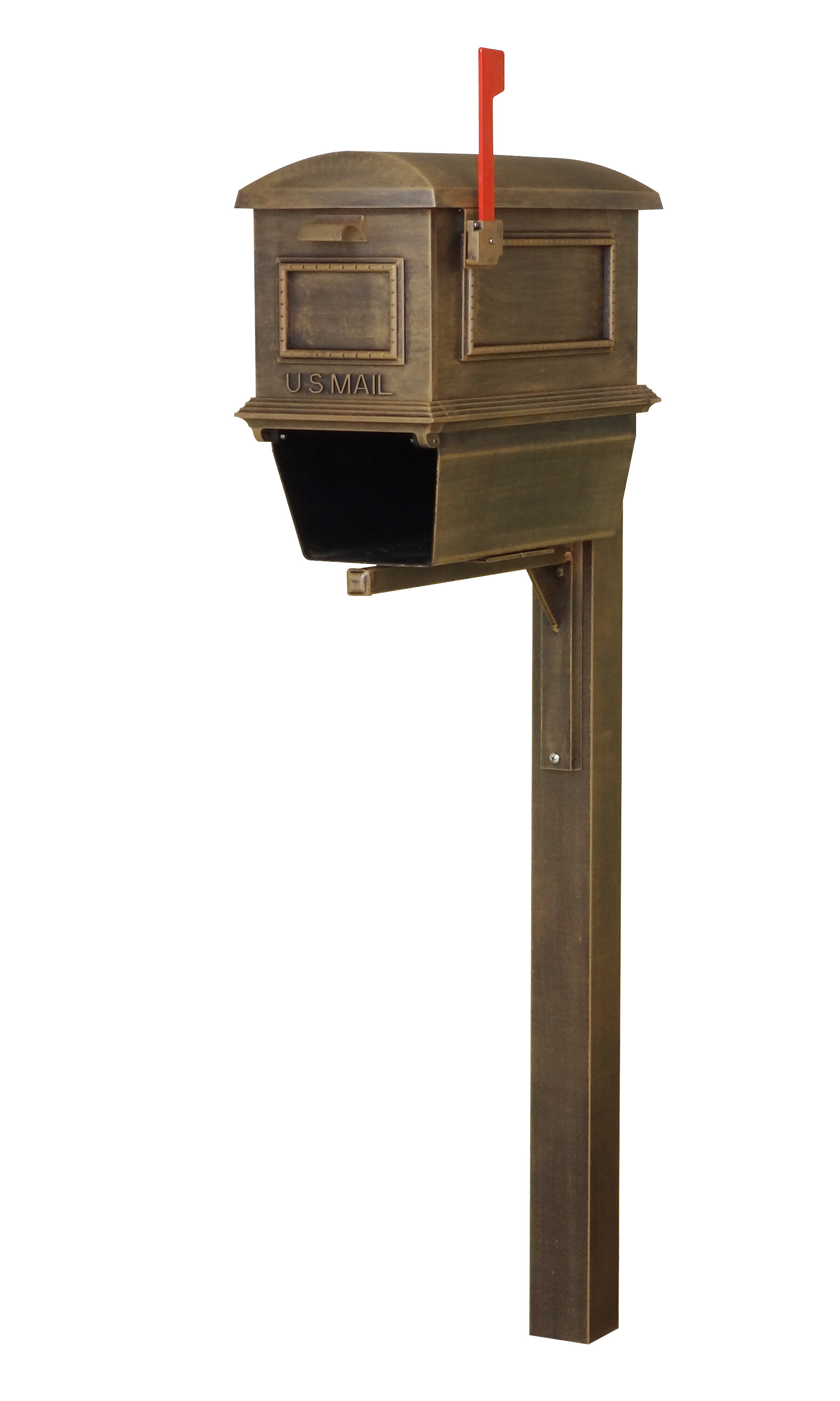 Special Lite Products Curbside Post Mounted Mailbox | Wayfair