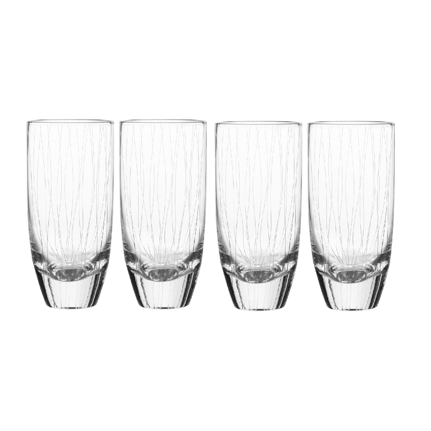 Qualia Glass Breeze 4 Piece 20oz. Glass Drinking Glass Glassware Set