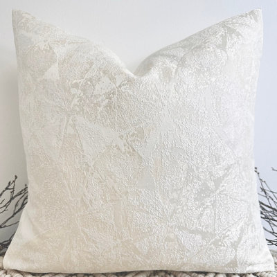 Abstract Ivory Square Cushion Cover