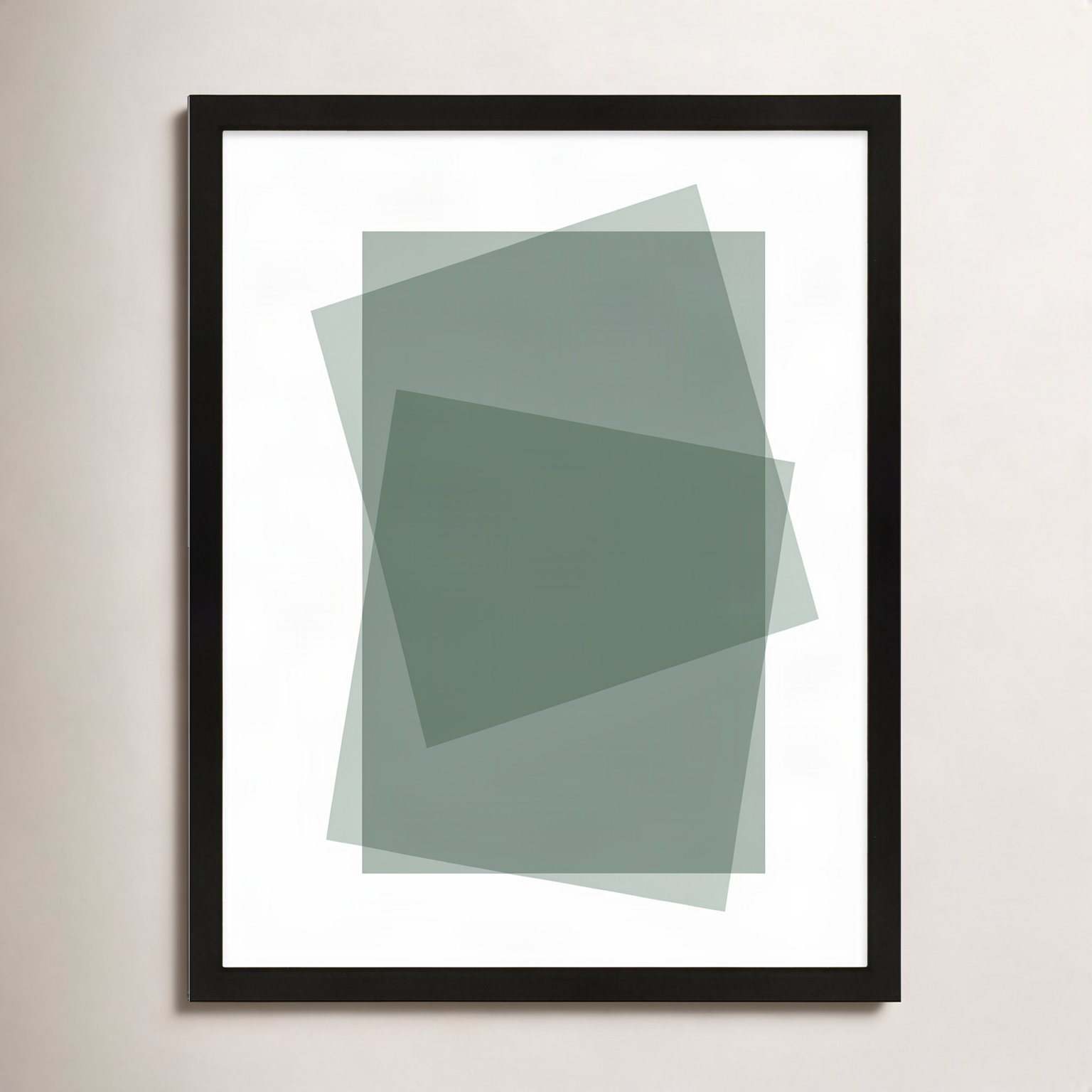 Kami "Sage" Print by Jacques Pilon, Black Framed Paper, 38" H x 30" W
