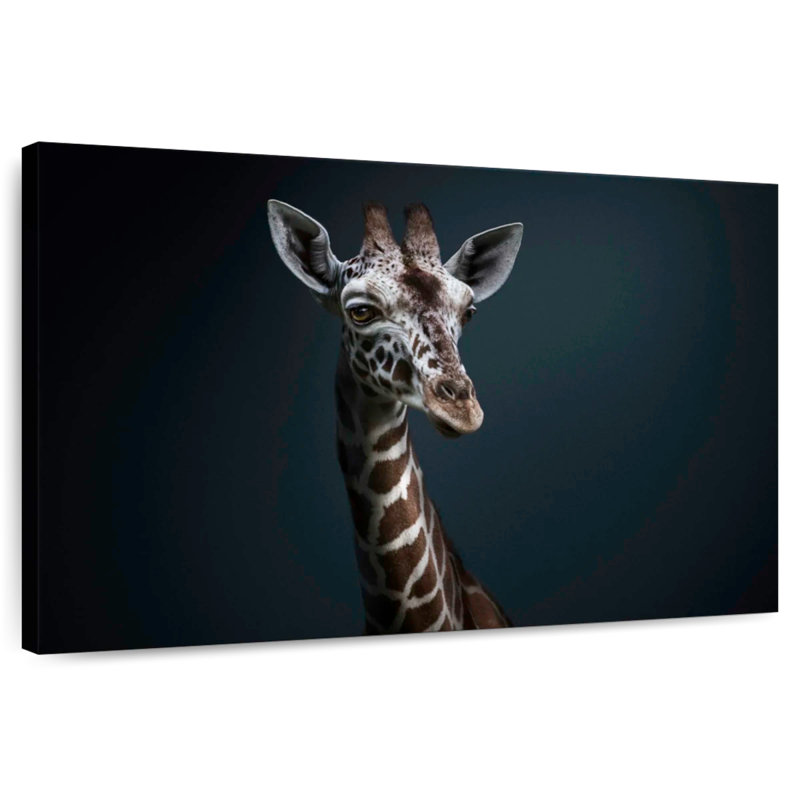 Brampt Giraffe Pondering, 34" H x 51" W