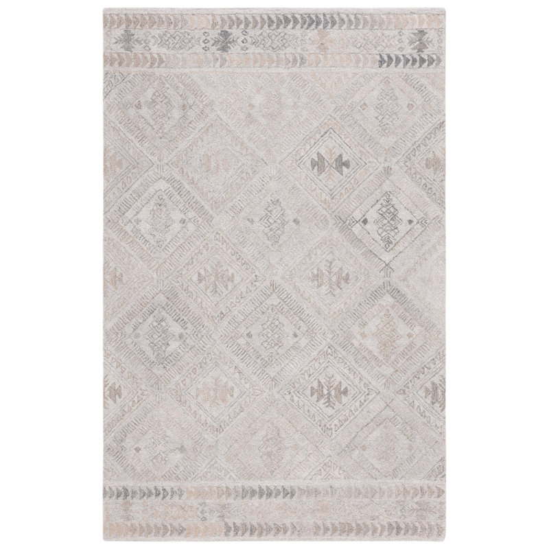 Khrissa Abstract Hand Tufted Performance Geometric Rug, Rectangle 3' x 5'