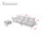 Leaster Vegan Leather Sofa,Sectional , L-Shaped Sofa, Couch , Convertible Ottoman -297745263