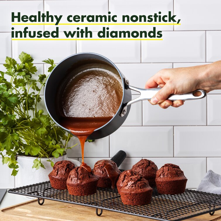 GreenPan SearSmart Healthy Ceramic Nonstick Cookware Set, 12-Piece