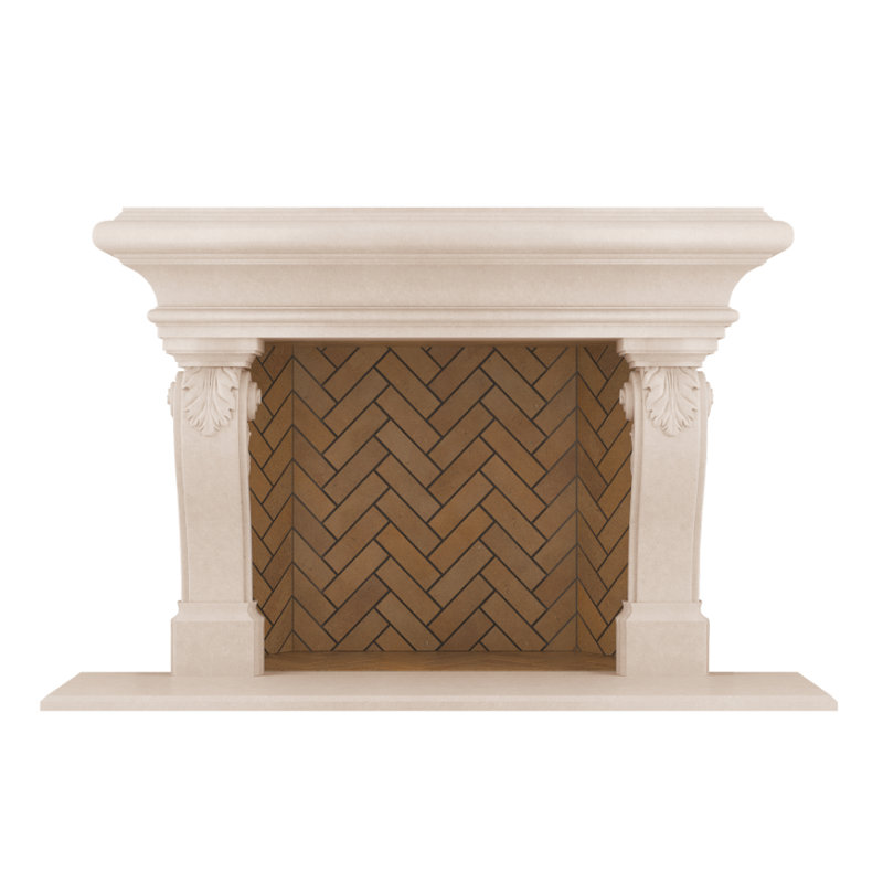 Adana Fireplace Surround, Smooth Beige