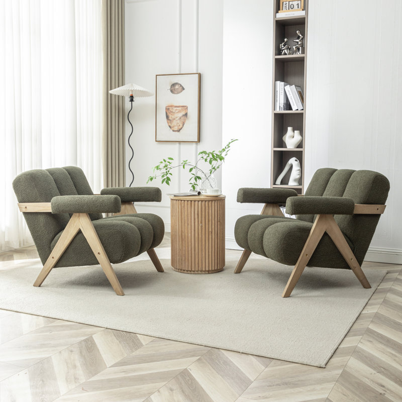 Fauteuil Bula, Polyester vert, 2