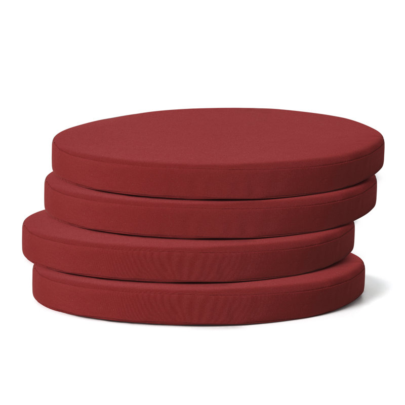 Coussin de chaise de patio , Rouge, L 16 po x P 16 po