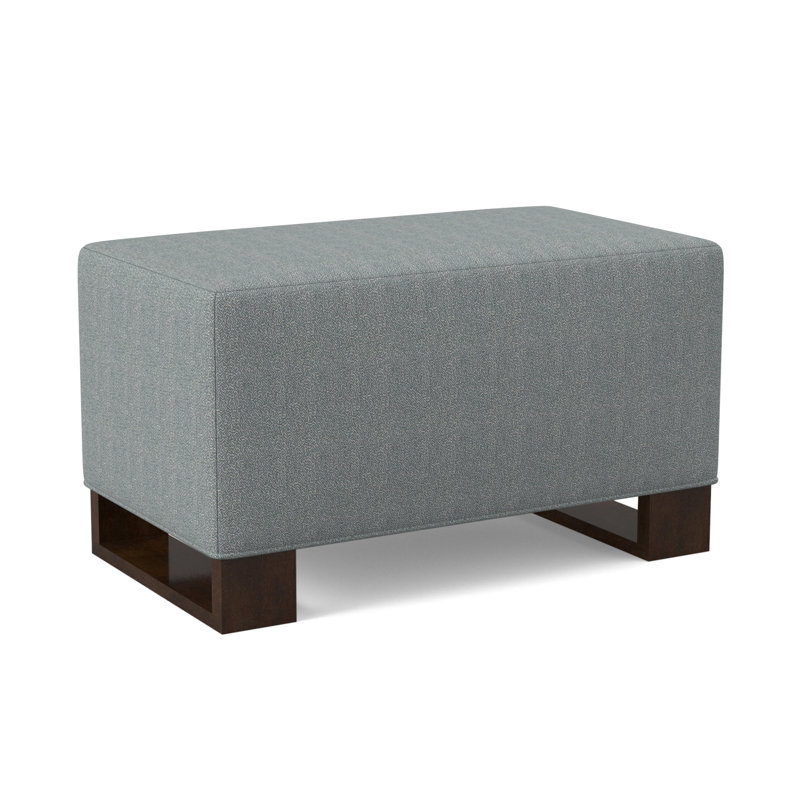 Repose-pieds, Noyer américain, Mélange de polyester Maya cyan