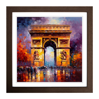 Arc de Triomphe Neo-Impressionism - Framed Print