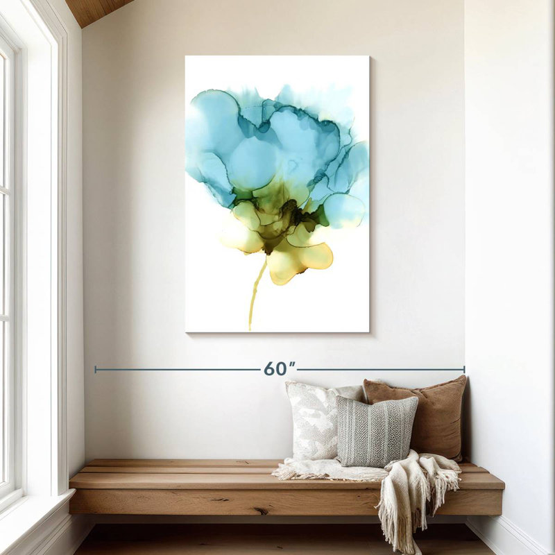 Avery Blooming Cyan II, 45" H x 30" W