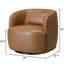 Fauteuil pivotant rembourré en similicuir avec repose-pieds-115270006