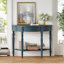 Console rustique demi-lune avec tiroir et tablette-1841738948