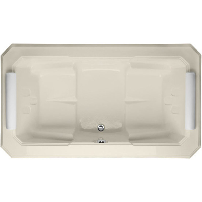 Mystique 78'' L Soaking Bathtub, Biscuit, Matte Black