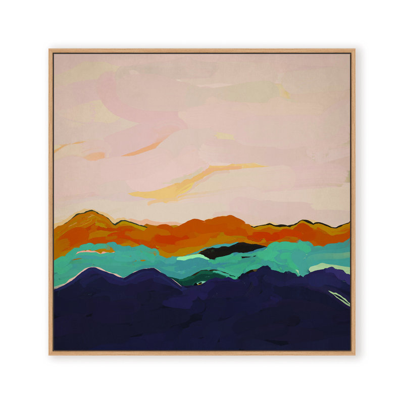 Nature Inspired Twilight Silhouette, 48" H x 48" W, Framed Canvas, Brown