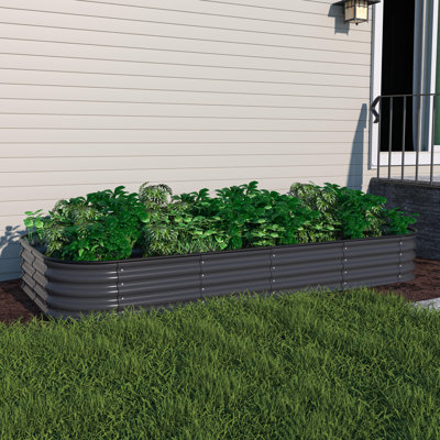 Lit de jardin surélevé modulaire en acier galvanisé 9 en 1 Heise