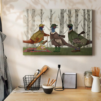 Pheasant Shooting Party Group 1-Gallery Wrapped Canvas