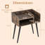 50cm W Metal Bedside Table-114235225