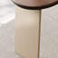 Bureau en bois manufacturé courbé brun noisette + beige avec 1 tiroir-1049490579