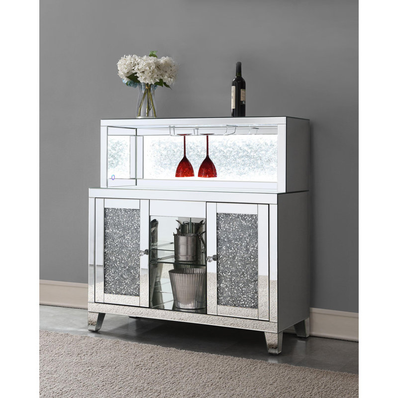 Armoire à vin avec miroir 2 portes