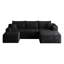 Canapé modulaire 95 "avec 1 repose-pieds Cloud