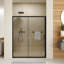 Porte de douche coulissante simple 48 po x l 72 po avec verre transparent