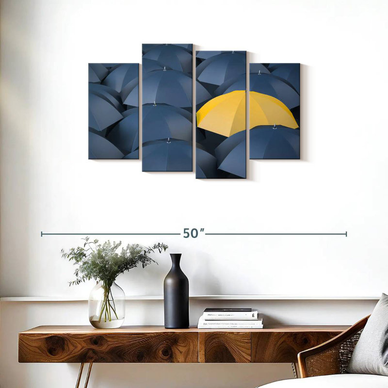 Parasol jaune Kerner Unique, H 22 po x l 36 po