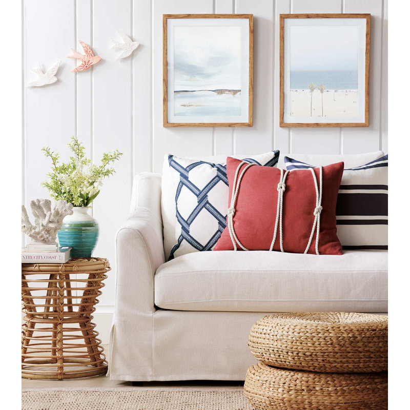 Summerhouse Square Pillow Cover & Insert, Polyester