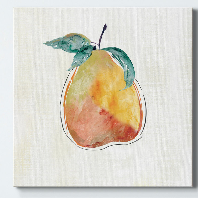 Happy Pear - Toile tendue avec châssis de qualité supérieure, prête à être accrochée, H 32 po x l 32 po x P 1 po