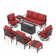 Tapasi 9 - Person Patio Conversation Set with Swivel Lounge Chairs & Optional Firepit Table