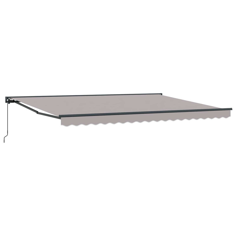 VidaXL Retractable, Light Grey/Black, Solid Color, 450cm W x 300cm D