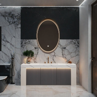 Armoire de salle de bain moderne et luxueuse de style nordique