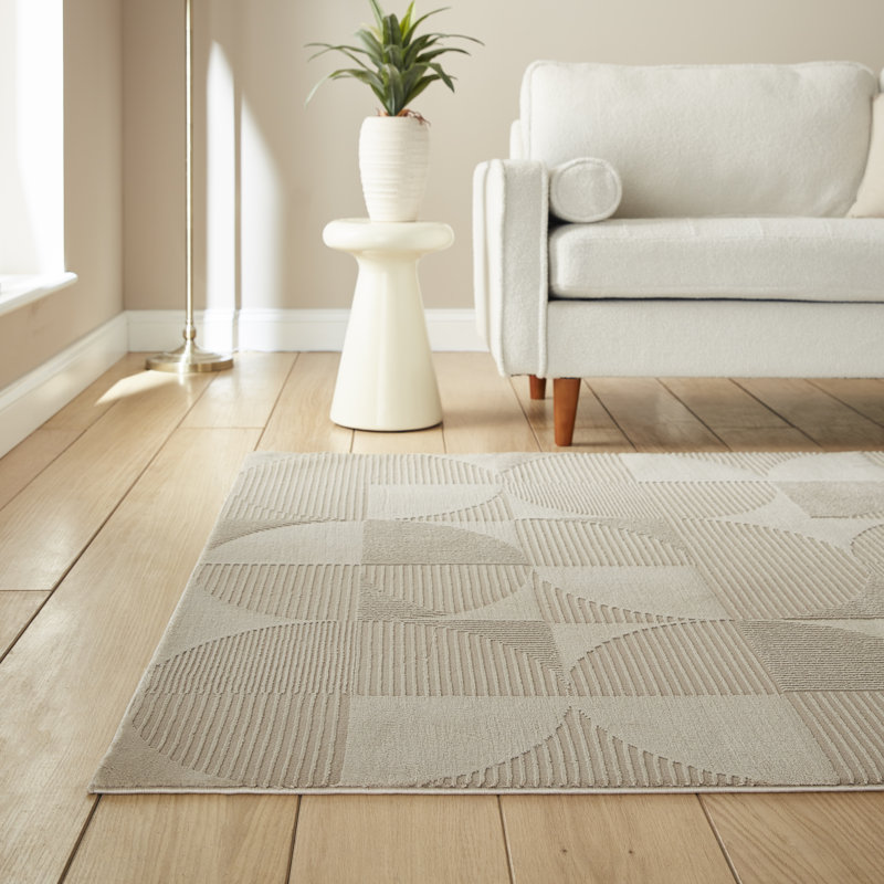 CL - Retro Circles Natural - 120 x 170, Rectangle 160 x 230 cm