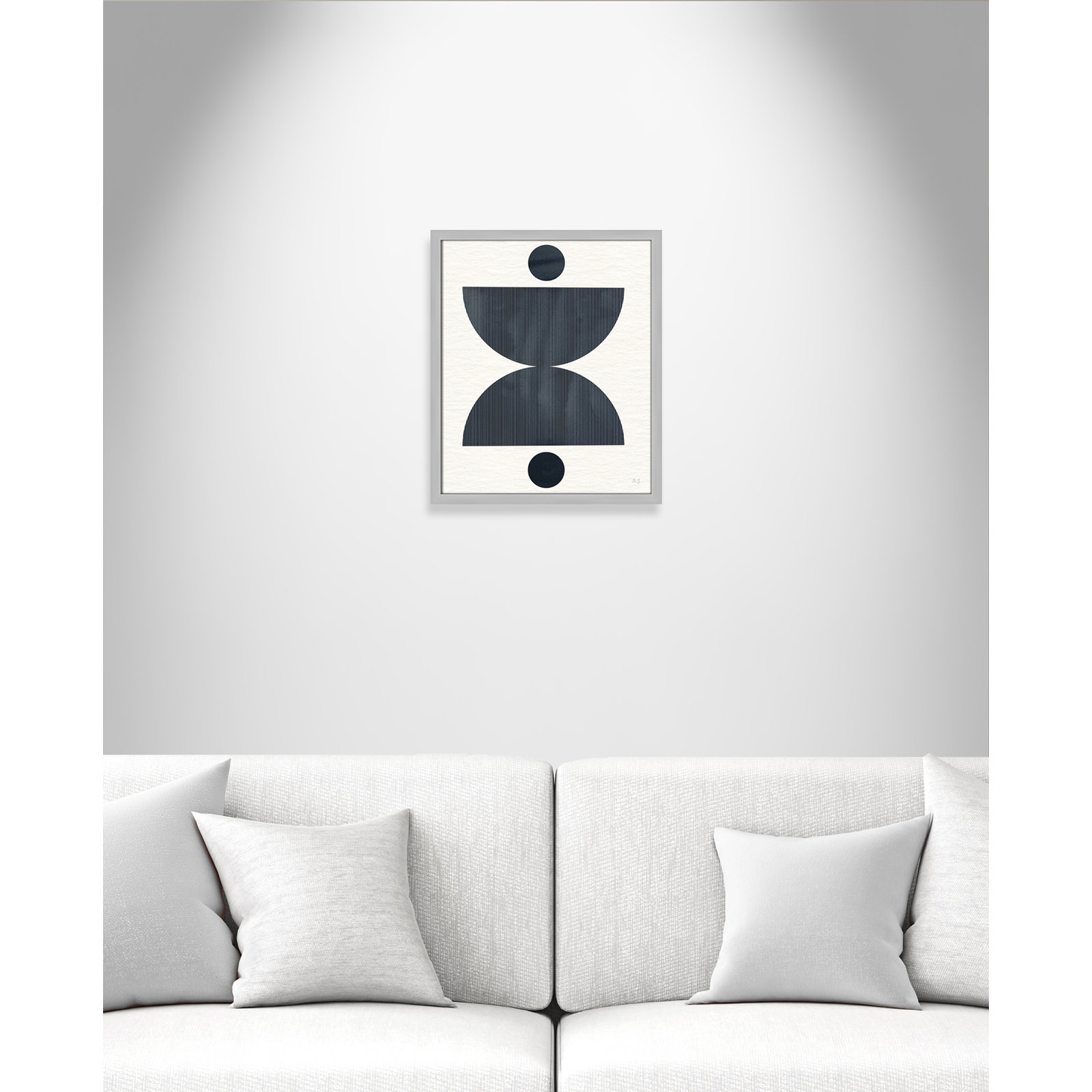Eclipse II Print by Susan Jill, Matte Silver Framed, 19" H x 16" W x 0.75" D