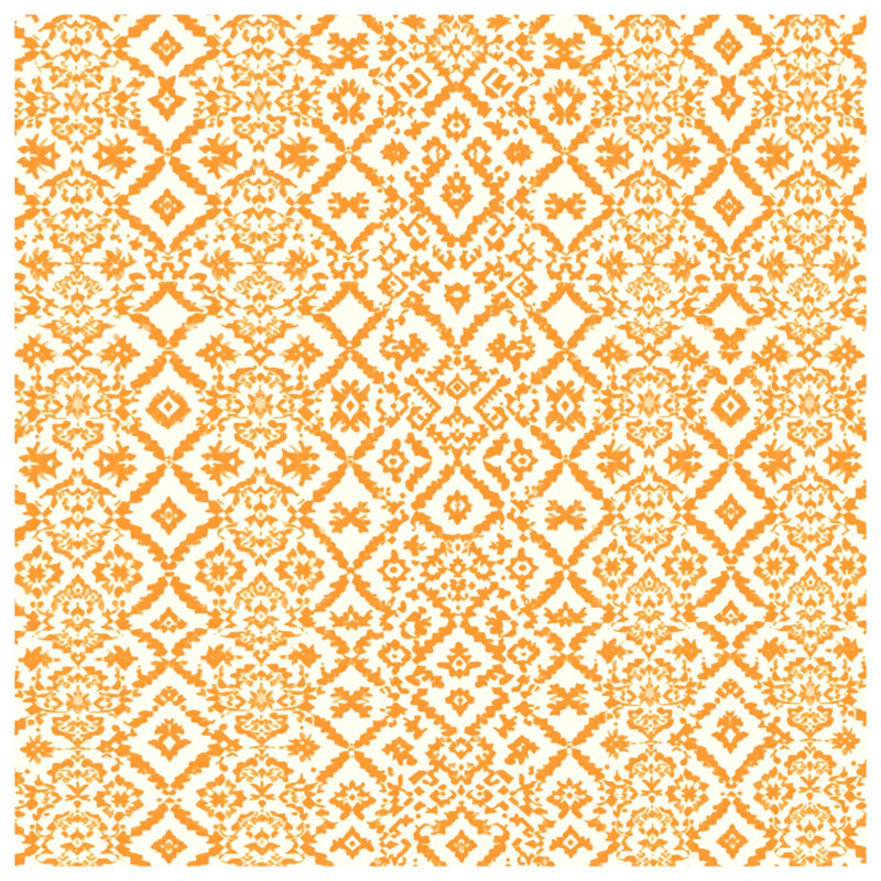 Orange Ikat Pattern Blankets, 60in W x 80in H