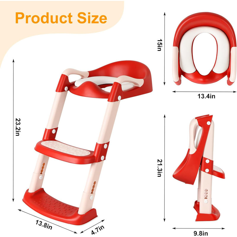 Siège de toilette rond pour enfant, Rouge