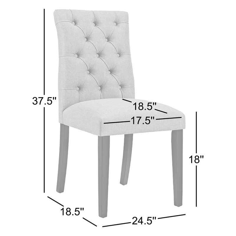 Modway Copper Grove Trilj Vinyl Dining Chair, Light Gray