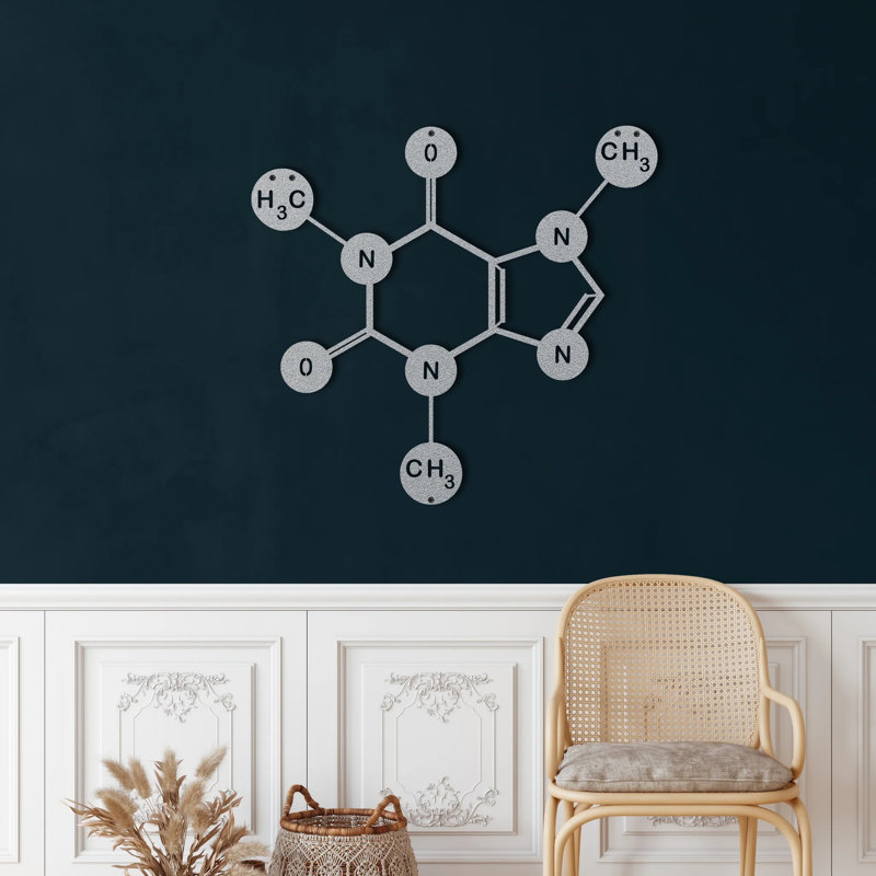 Alleyah Handmade Modern Wall Decor on Metal, Silver, 90cm H x 67cm W x 2 cm D