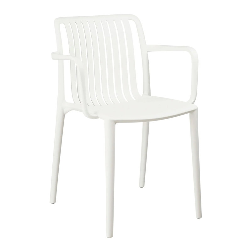 Kourtney Patio Dining Side Chair, White