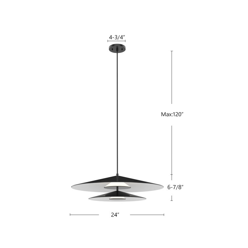 Cruz 2 - Light LED Pendant, Gray