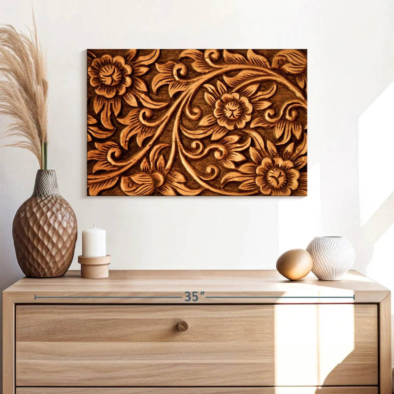 Senne Carved Flowers, 16" H x 24" W