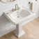 Whitehaus Collection 29" Traditional Pedestal Sink With Large Rectangular Bowl, Dual Soap Ledges And Overflow