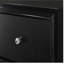 Mobilier de chambre à coucher 1 pièce en bois de style glamour avec cinq tiroirs et finition noire-980871973