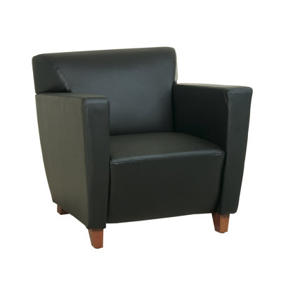 32"" W Leather Seat Reception Chair with Wood Frame -  Office Star Products, SL8471