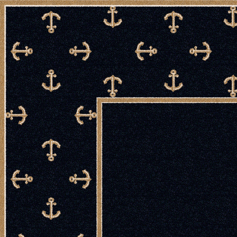 Lockridge Design Center Moray Sapphire Nautical Area Rug, Runner 2'4" x 15'6"