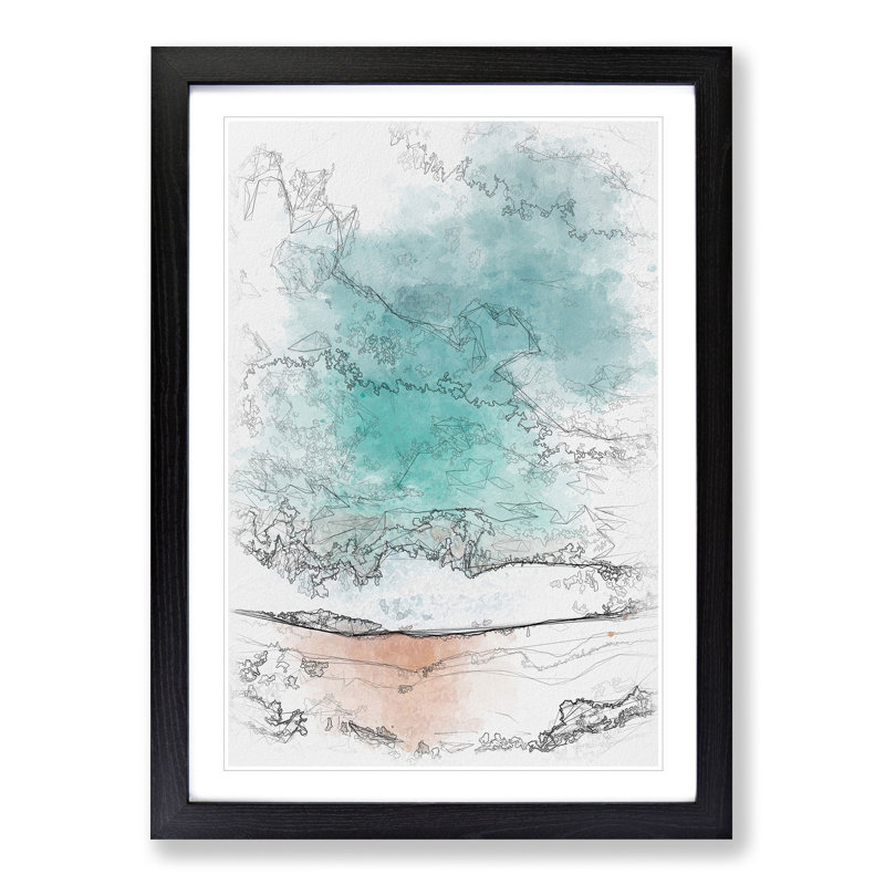 Sydney Australia Beach - Picture Frame Painting Print, 63cm H x 45cm W x 2cm D, Black Framed
