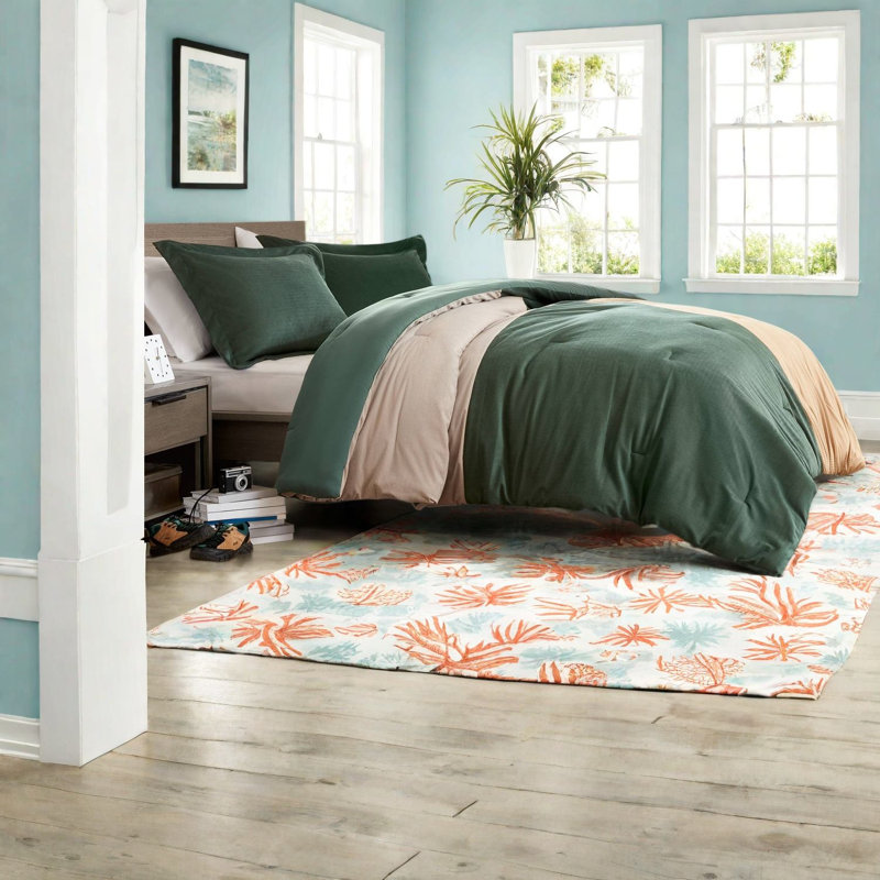 Modern Bedding Sets, 3 Piece Polyester Corduroy Full Queen for Home