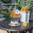 Ewel Round Outdoor Dining Table Umbrella Hole , 36 " W 36 " D